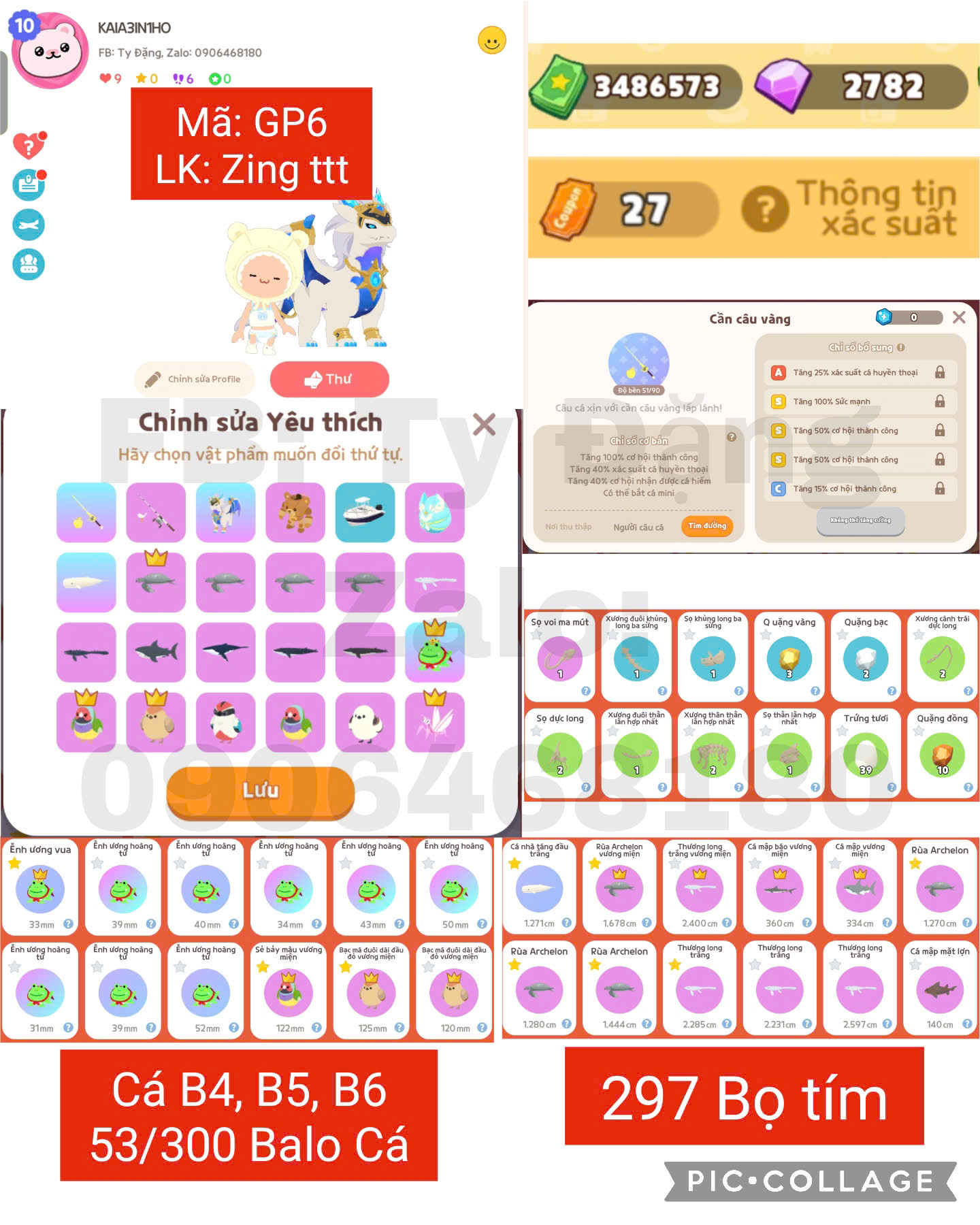 Tài khoản game: CẦN VÀNG + P01